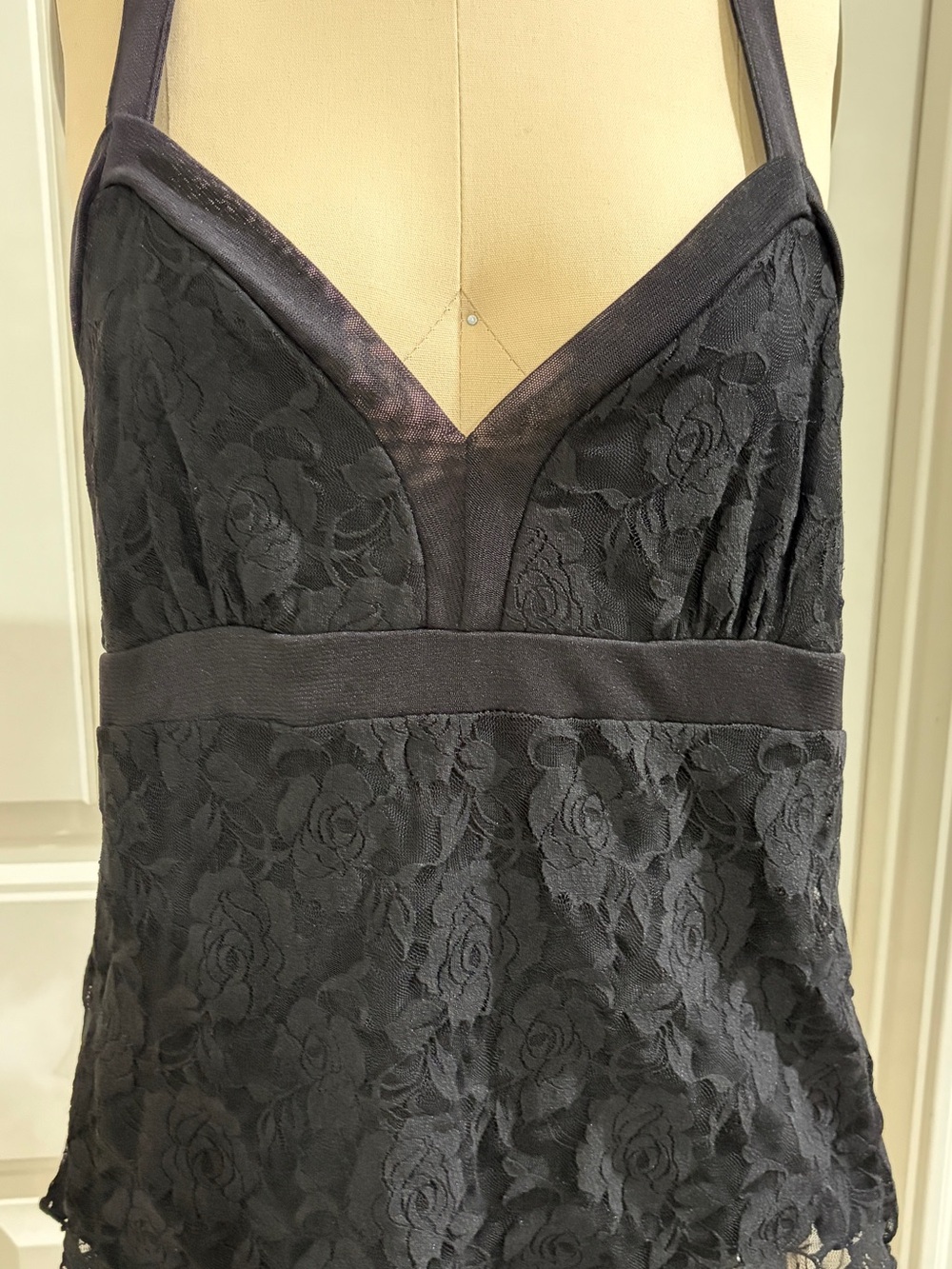 Black Lace Camisole Top—size Large—NWOT